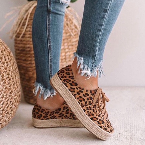 Shoes - ❎SOLD❎ Animal Print Espadrille Sneaker
